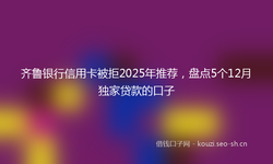 齐鲁银行信用卡被拒2025年推荐，盘点5个12月独家贷款的口子